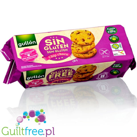 Gullón gluten free no sugar added chocolate chip cookies
