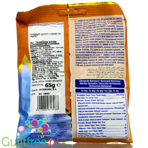 Cafe Dry Creme Cappucccino sugar free candies, 100g