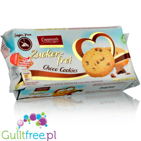Sugarfree biscuits with 10% Chocolate Chips and Sweeteners