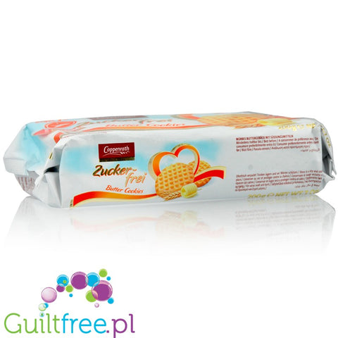 Coppenrath zartes Spritzgebäck mit Süßungsmittel - Extruded crispy buttery sugar cakes with sweeteners