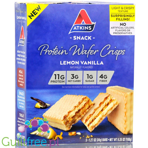 Atkins Wafer Crisps, Lemon Vanilla