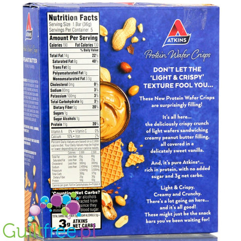 Atkins Wafer Crisps, Peanut Butter