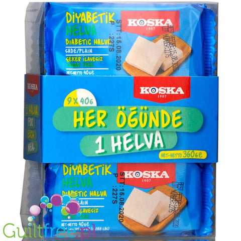 Koska Vanilla flavor sugar free chalva, 9 x 40g