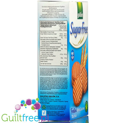 Gullón sugar free butterscotch cookies