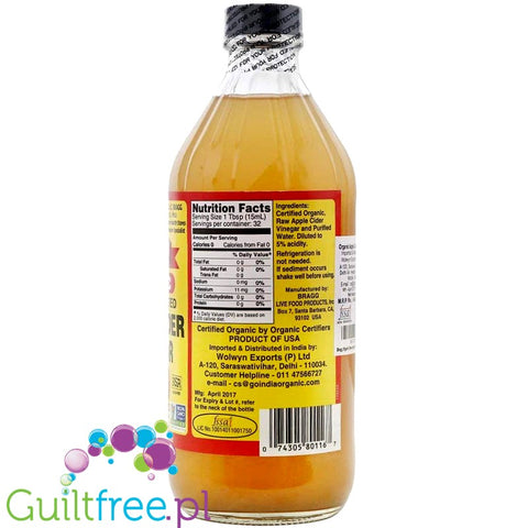 Bragg Organic Apple Cider Vinegar 473Ml