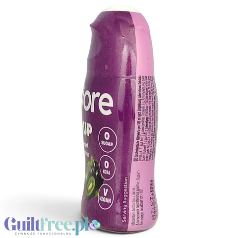 More Nutrition Zerup Blackcurrant & Kiwiberries na 8L - skoncentrowany syrop bez cukru i kalorii, Czarna Porzeczka & Kiwi