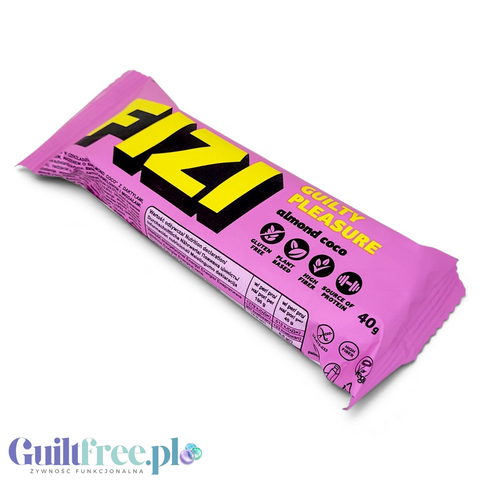 Fizi Guilty Pleasure Almond Coco - baton bez dodatku cukru z kokosem, migdałem i nadzieniem karmelowym