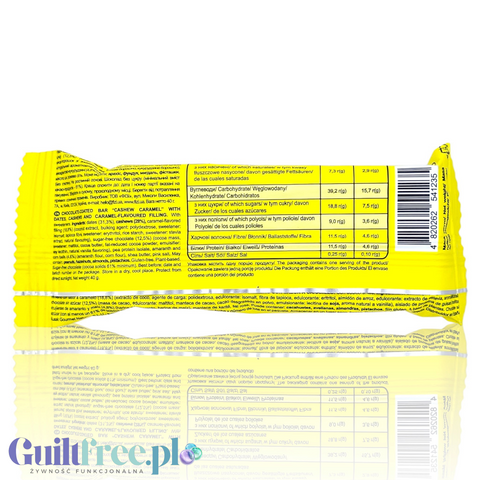 Fizi Guilty Pleasure Cashew Caramel - baton bez dodatku cukru z orzechami nerkowca i nadzieniem o smaku karmelowym