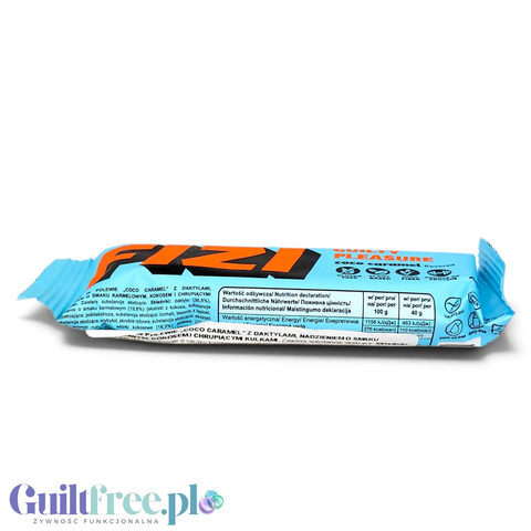 Fizi Guilty Pleasure Almond Coco - baton bez dodatku cukru z karmelem, kokosem i chrupiącymi kulkami