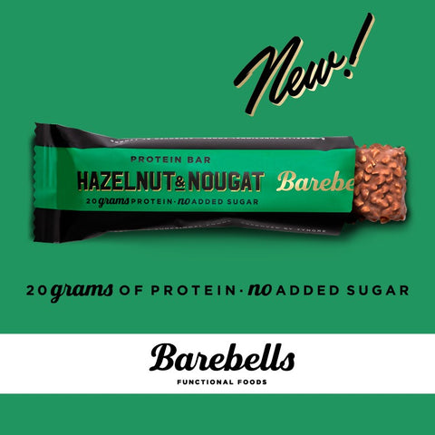 Barebells Hazelnut & Nougat  no added sugar protein bar