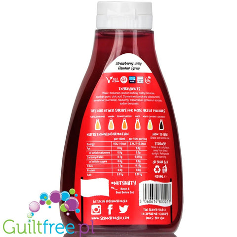 Skinny Food Zero Calorie Strawberry Jelly Syrup