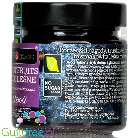 Pure & Good sugar free forrest fruit jam sweetened only with stevia and erythritol