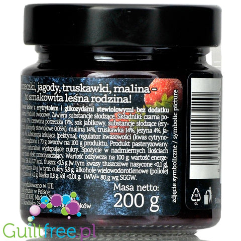 Pure & Good sugar free forrest fruit jam sweetened only with stevia and erythritol