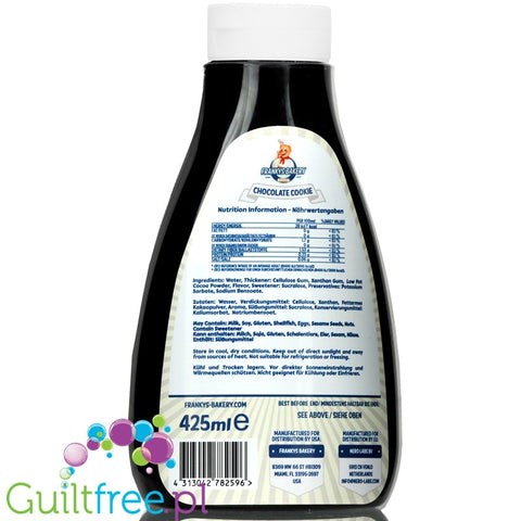 Zerup Franky's Bakery Chocolate Cookie sugar free, fat free syrup