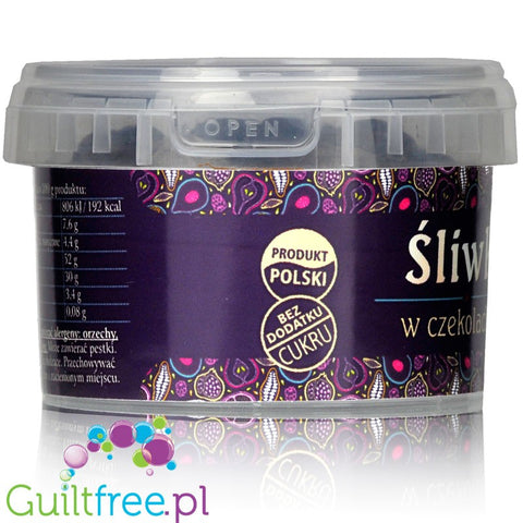 Santini, plums in dark chocolate with erythritol