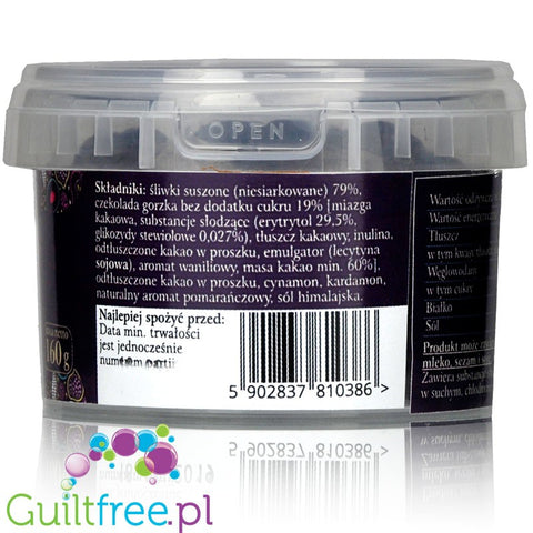 Santini, plums in dark chocolate with erythritol