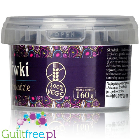 Santini, plums in dark chocolate with erythritol