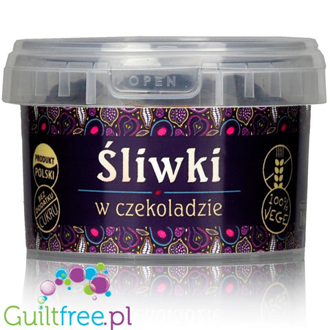 Santini, plums in dark chocolate with erythritol