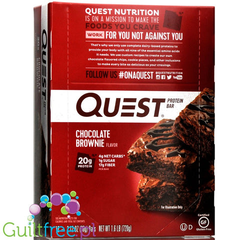 Quest Bar Protein Bar Chocolate Brownie Flavor 