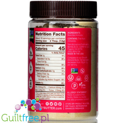 Barney Butter powdered defattd almond butter