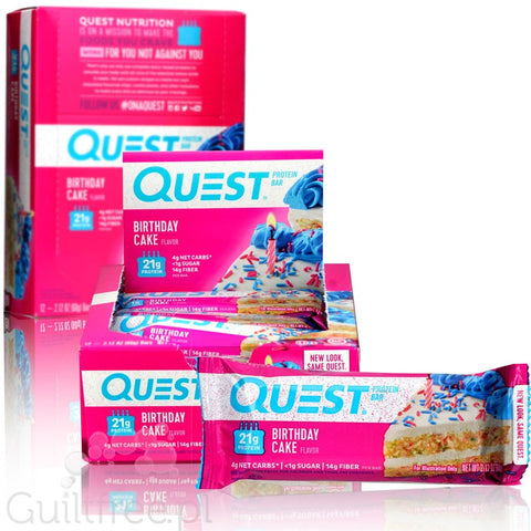 Quest Bar Birthday Cake pudełko x 12 batonów