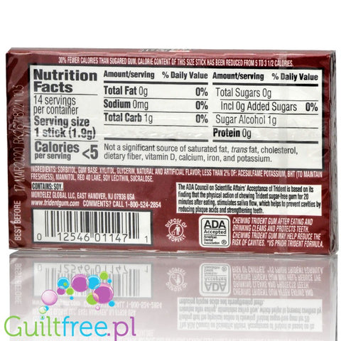 Trident Cinnamon sugar free chewing gum