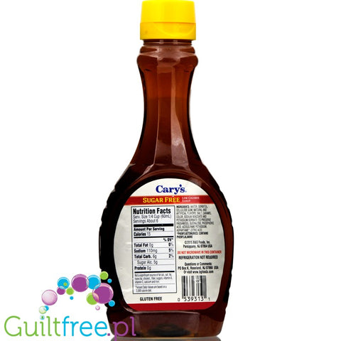 Cary's Sugar Free Low Calorie Syrup, Maple Flavored 12 fl oz