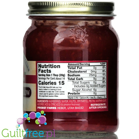 Nature's Hollow Sugar Free Jam, Raspberry 10 oz.