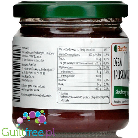 Bartfan sugar free strawberry spread sweetened with xylitol only