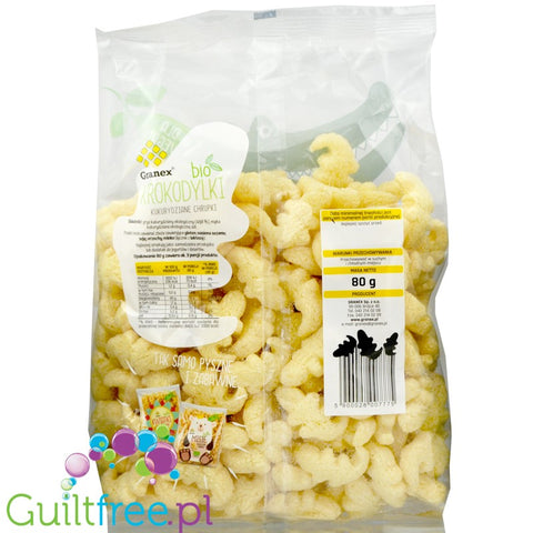 Granex BIO low calorie corn crunchies, Crocodile shape