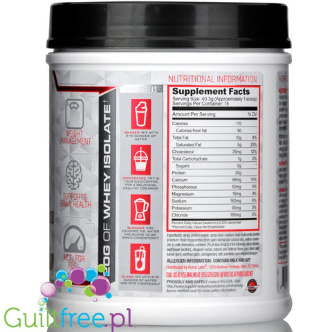 Purus Labs Ketofeed, Samoa Chocolate Cream - low glycemic meal replacement 21.3 oz