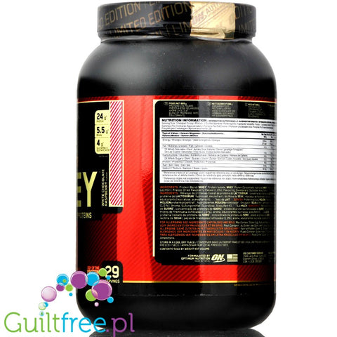 Optimum Nutrition, Whey Gold Standard 100% 0,9kg White Chocolate Raspberry