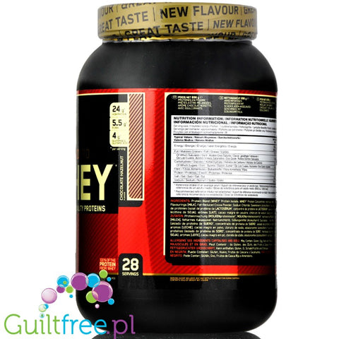 Optimum Nutrition, Whey Gold Standard 100% 0,9kg Chocolate Hazelnut