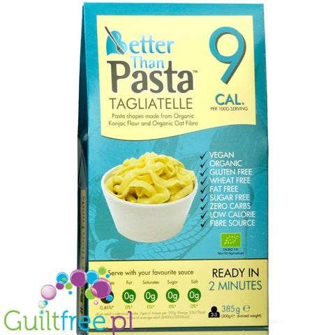 Better than Tagliatelle organic konnyaku & organic oat fiber - Organic konjac shirataki pasta in the shape of rice enriched