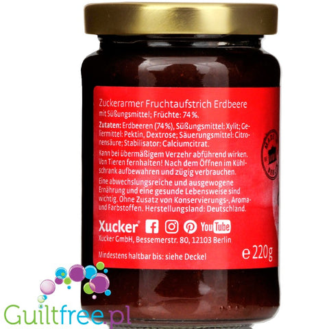 Xucker Strawberry - fruit sugar free spread with xylitol