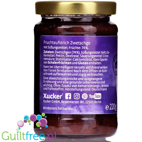 Xucker Plum - fruit sugar free spread with xylitol