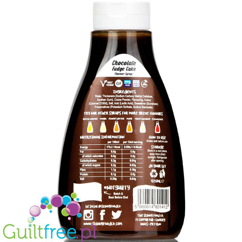 Skinny Food Chocolate Fudge Cake zero calorie syrup