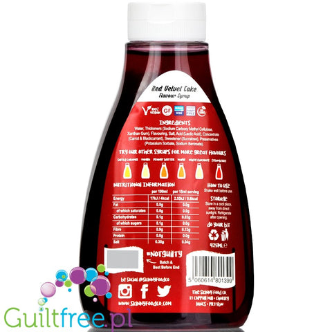 Skinny Food Chocolate Red Velvet Cake zero calorie syrup