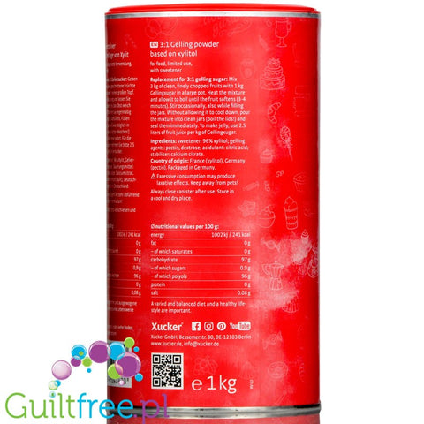 Xucker 2: 1 Gellier - 2: 1 sugar-free xylitol gelling agent, contains sweeteners