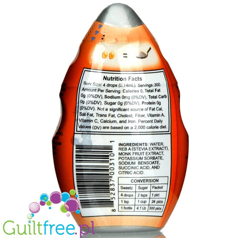 EZ-Sweetz, Liquid Sweetener, Stevia & Monk Fruit, 1.36 oz.