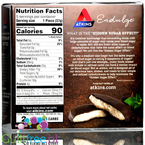 Atkins Endulge Dark Chocolate Peppermint Patties BOX