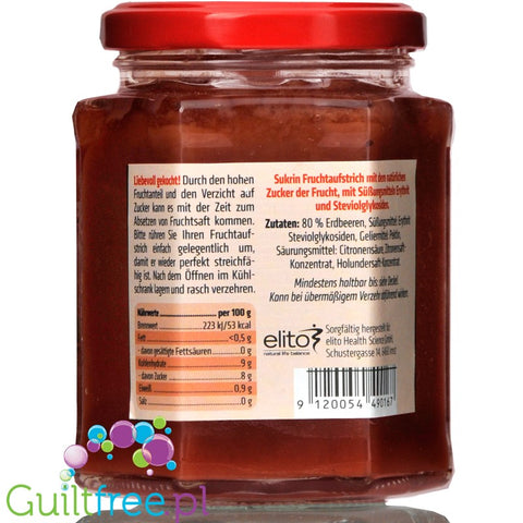 Sukrin Fruchtaustrich Erdbeer, 80% Frucht 