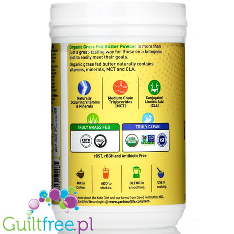 Garden of Life, Dr. Formulated Keto Organic Grass Fed Butter Powder