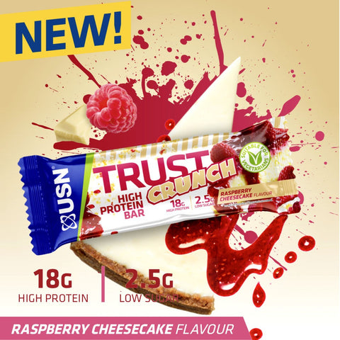 USN Trust Crunch Raspberry Cheesecake protein bar