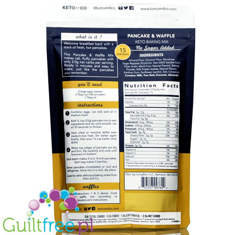 Keto & Co, Pancake & Waffle Keto Baking Mix