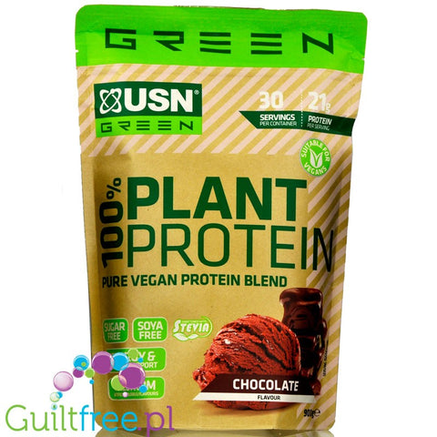 USN Green 100%  Pure Vegan Protein Blend, Chocolate 0,9kg