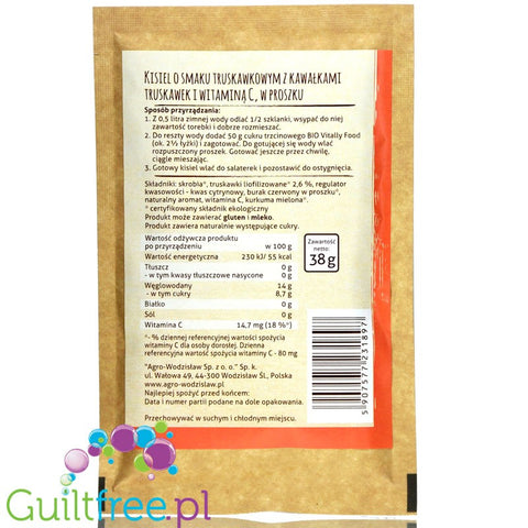 Vitally Food BIO Strawberry sugar free jelly without sweeteners