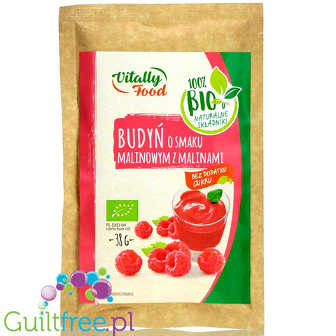 Vitally Food Raspberry sugar free pudding without sweeteners