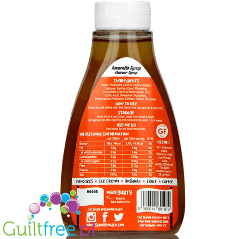 Skinny Food Amaretto zero calorie syrup