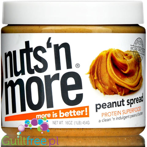 Nuts' n More Peanut Butter No Sugar Added with Xylitol and Whey Protein